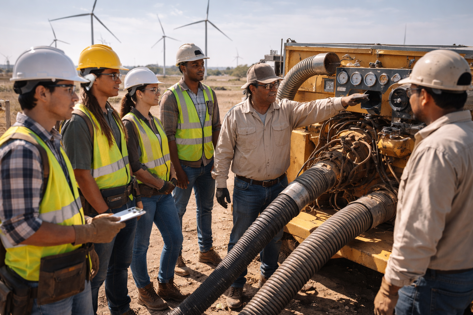 Hands-on training visual for real-world skills development